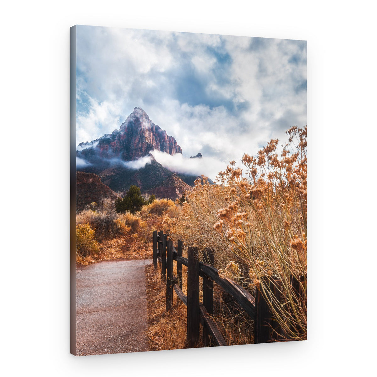 Misty Mountain Path – Canvas Print