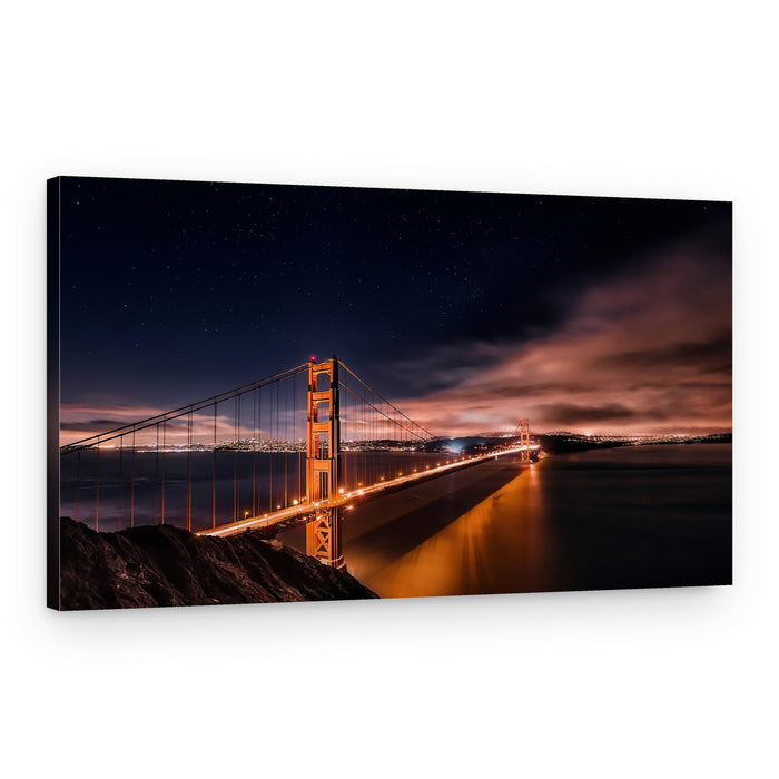 Starry Golden Gate Bridge – Canvas Print