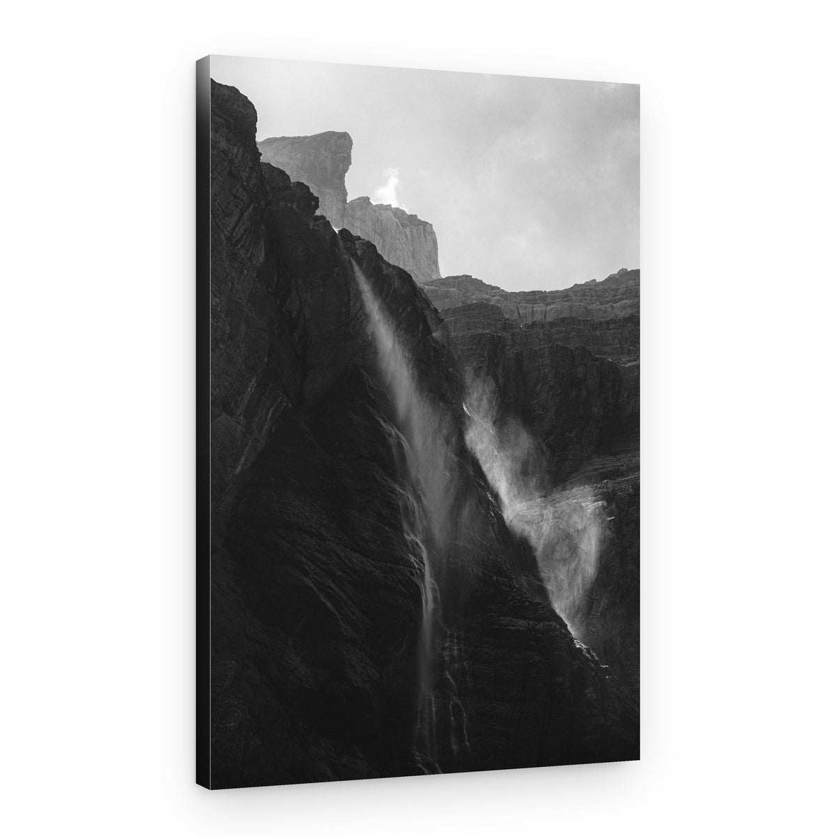 Dramatic Mountain Waterfalls – Canvas Print