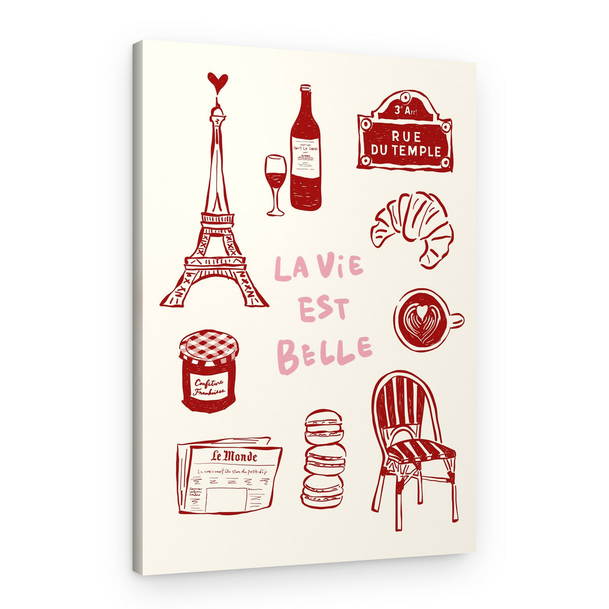 Paris La Vie Est Belle – Canvas Print