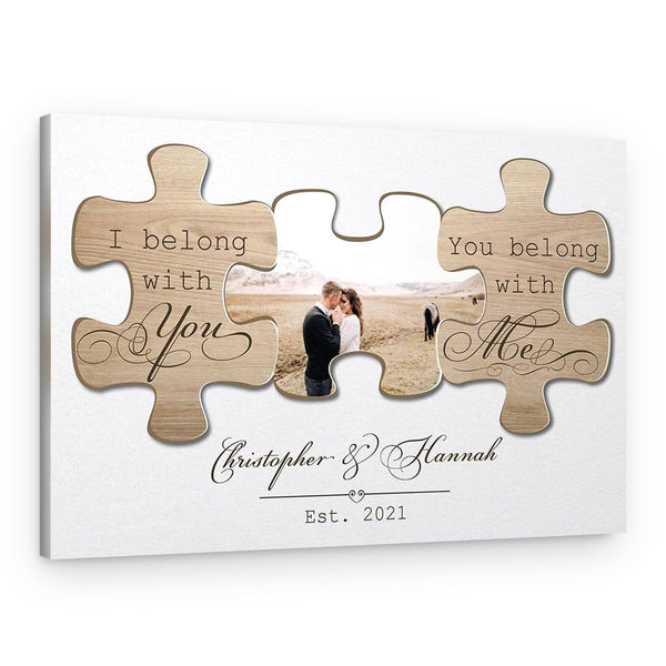 I Belong With You And You Belong With Me Puzzle Canvas Print