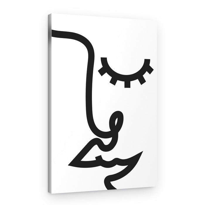 Dreaming Minimalist Face – Canvas Print