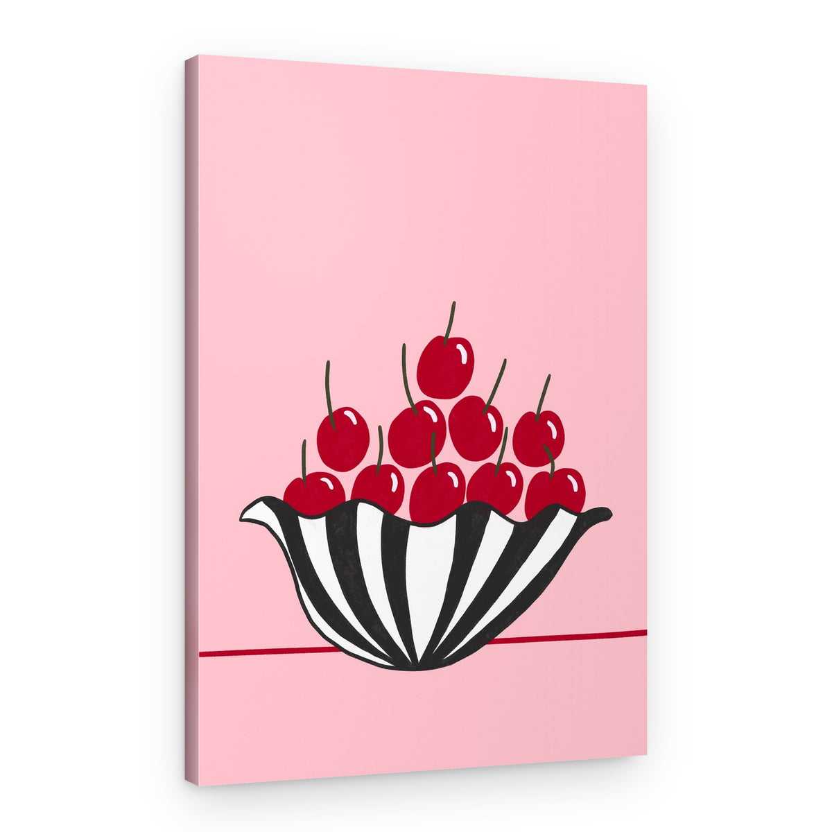 Cherries in Bowl – Canvas Print