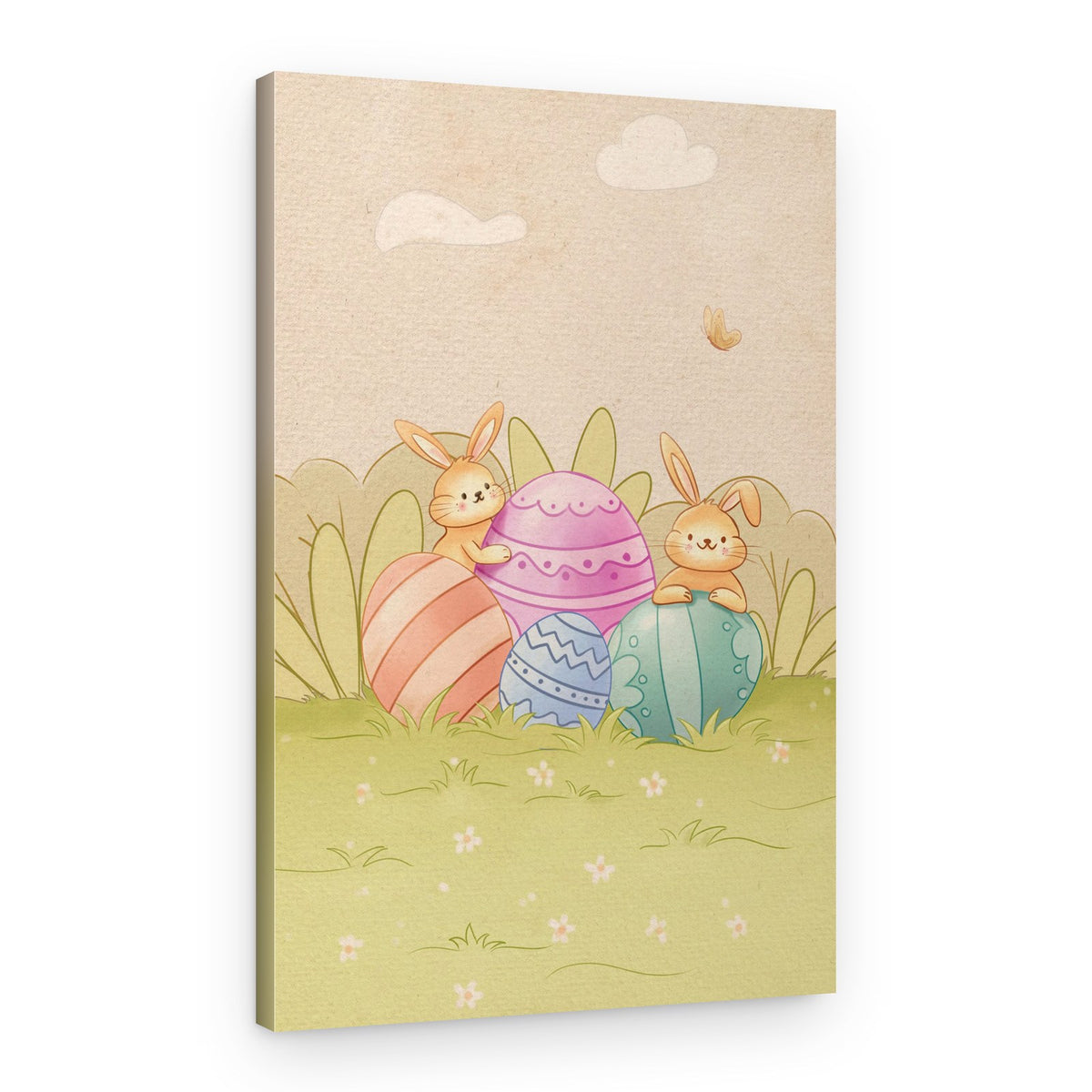 Happy Easter Bunnies – Canvas Print