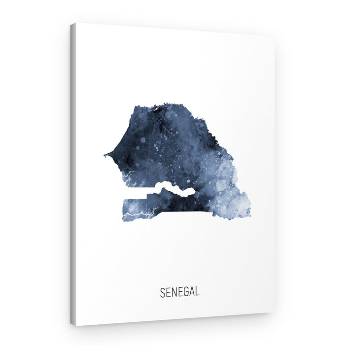 Senegal Watercolor Map – Canvas Print