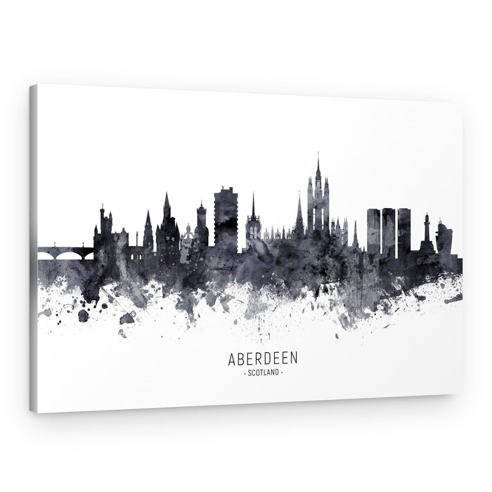 Aberdeen Skyline Wash – Canvas Print