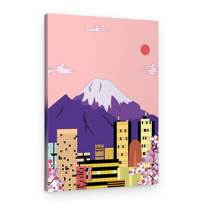 Mount Fuji City Sakura – Canvas Print