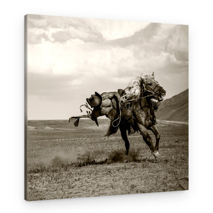 Galloping Steppe Rider – Canvas Print