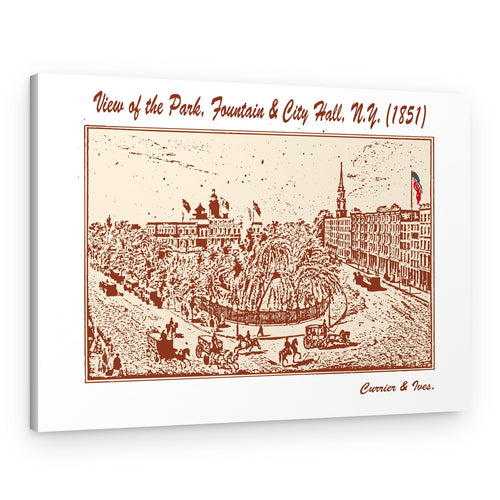 1851 New York City Scene – Canvas Print