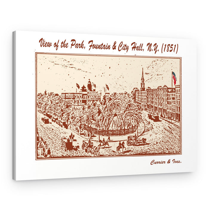 1851 New York City Scene – Canvas Print