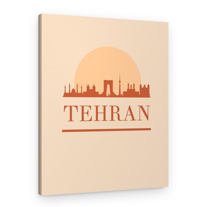 Tehran Skyline Sunset – Canvas Print