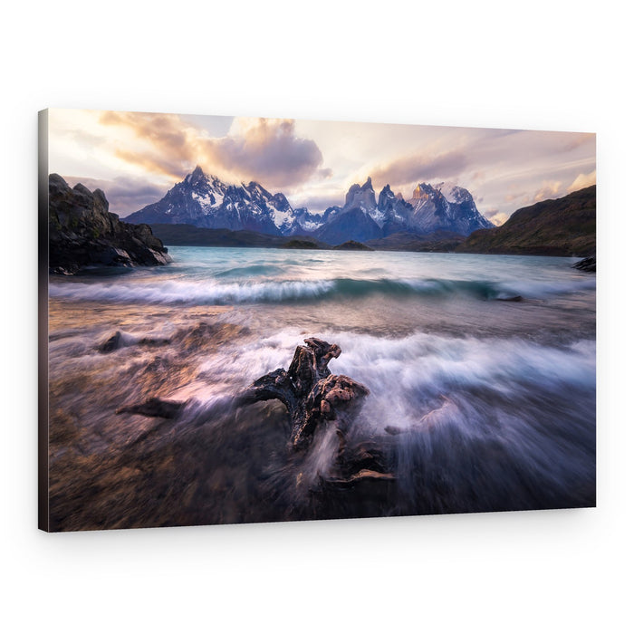 Patagonian Mountain Shore – Canvas Print