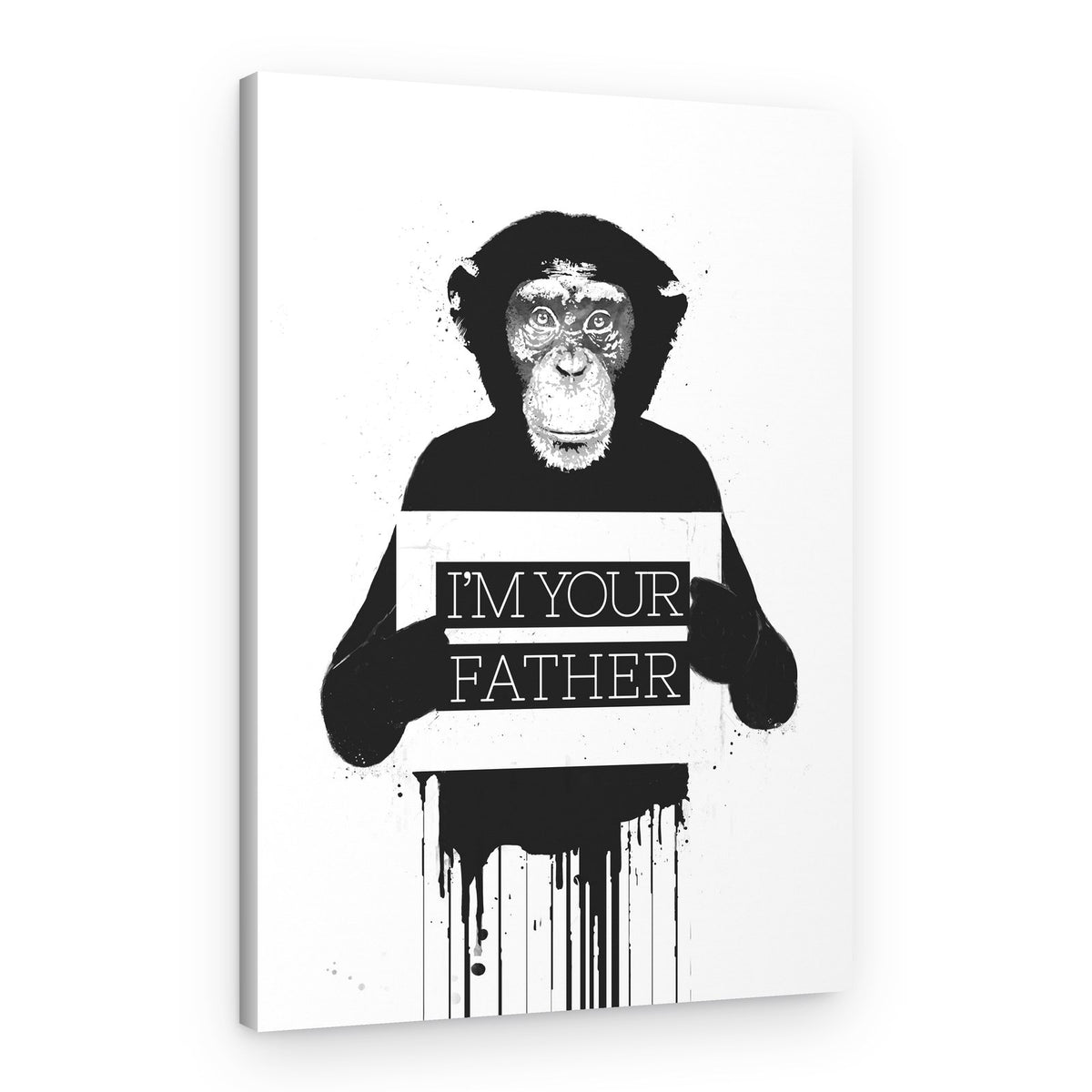 Funny Primate Dad – Canvas Print