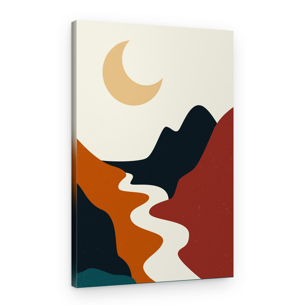 Moonlit Desert River – Canvas Print