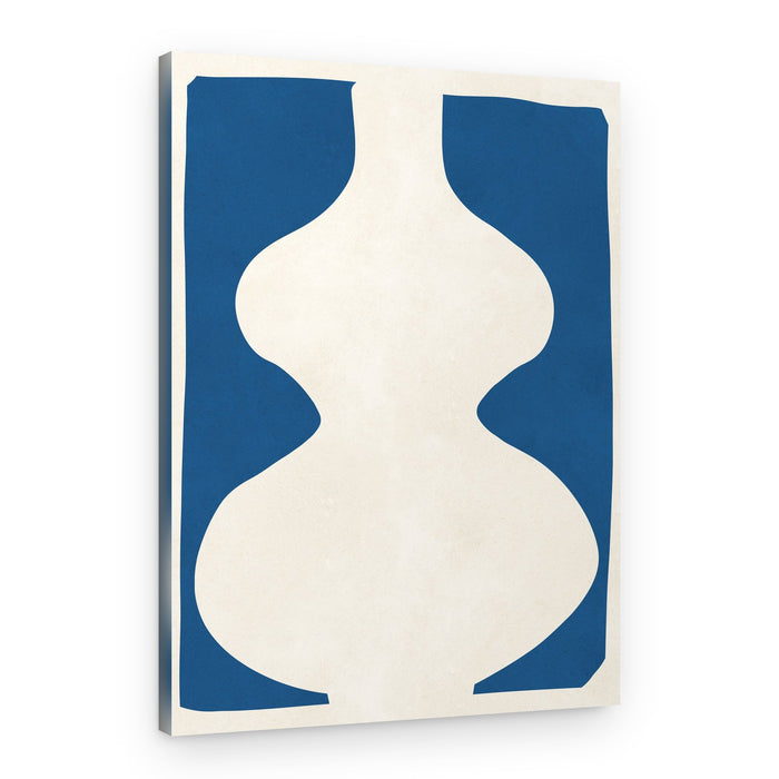 Organic Blue Minimal Shape – Canvas Print