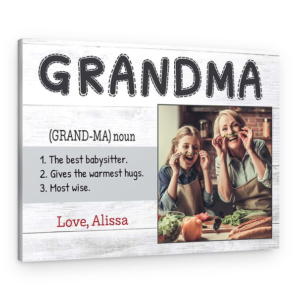 Grandma Definition Canvas Print – Custom Photo