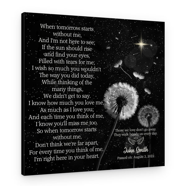 You Were The World Dad Memorial Custom Canvas Print