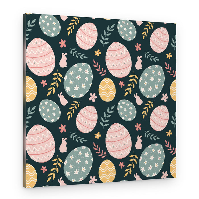 Whimsical Easter Eggs Pattern – Canvas Print
