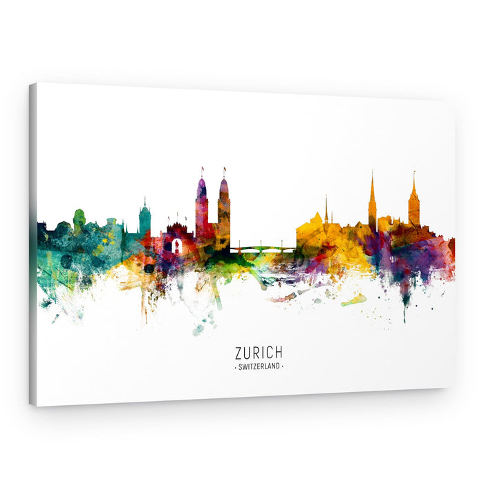 Vibrant Zurich Skyline – Canvas Print