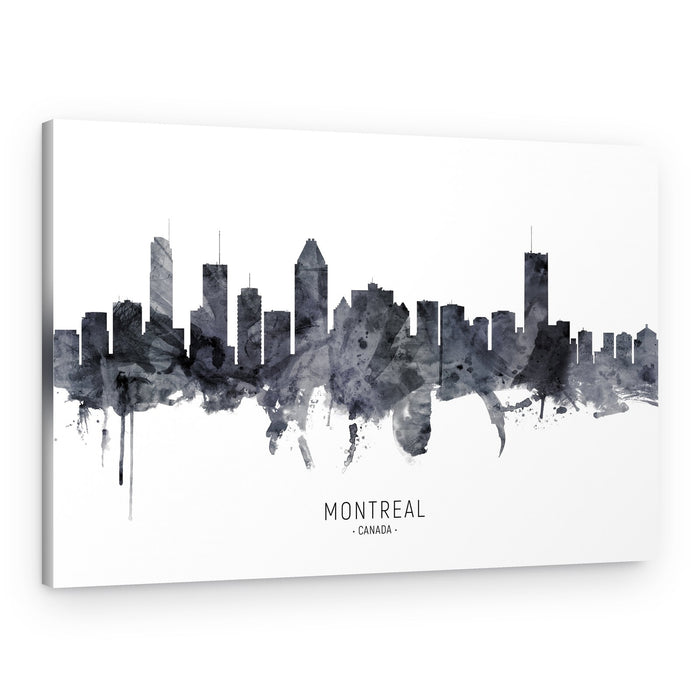 Montreal Skyline Watercolor – Canvas Print