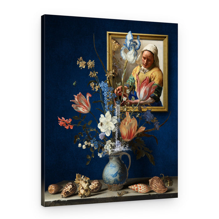 Blue Still Life with Woman – Canvas Print