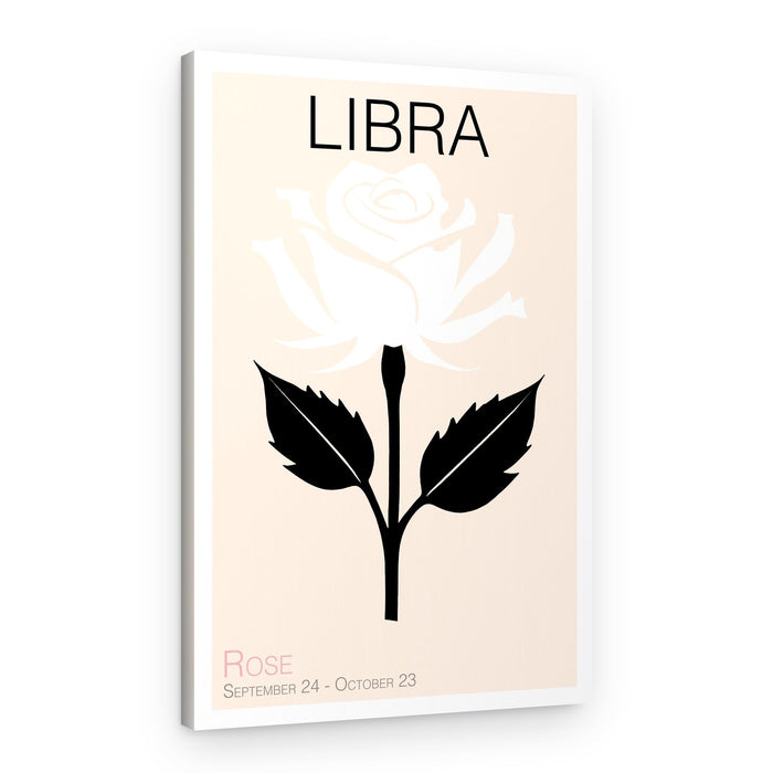 Libra Rose Zodiac – Canvas Print
