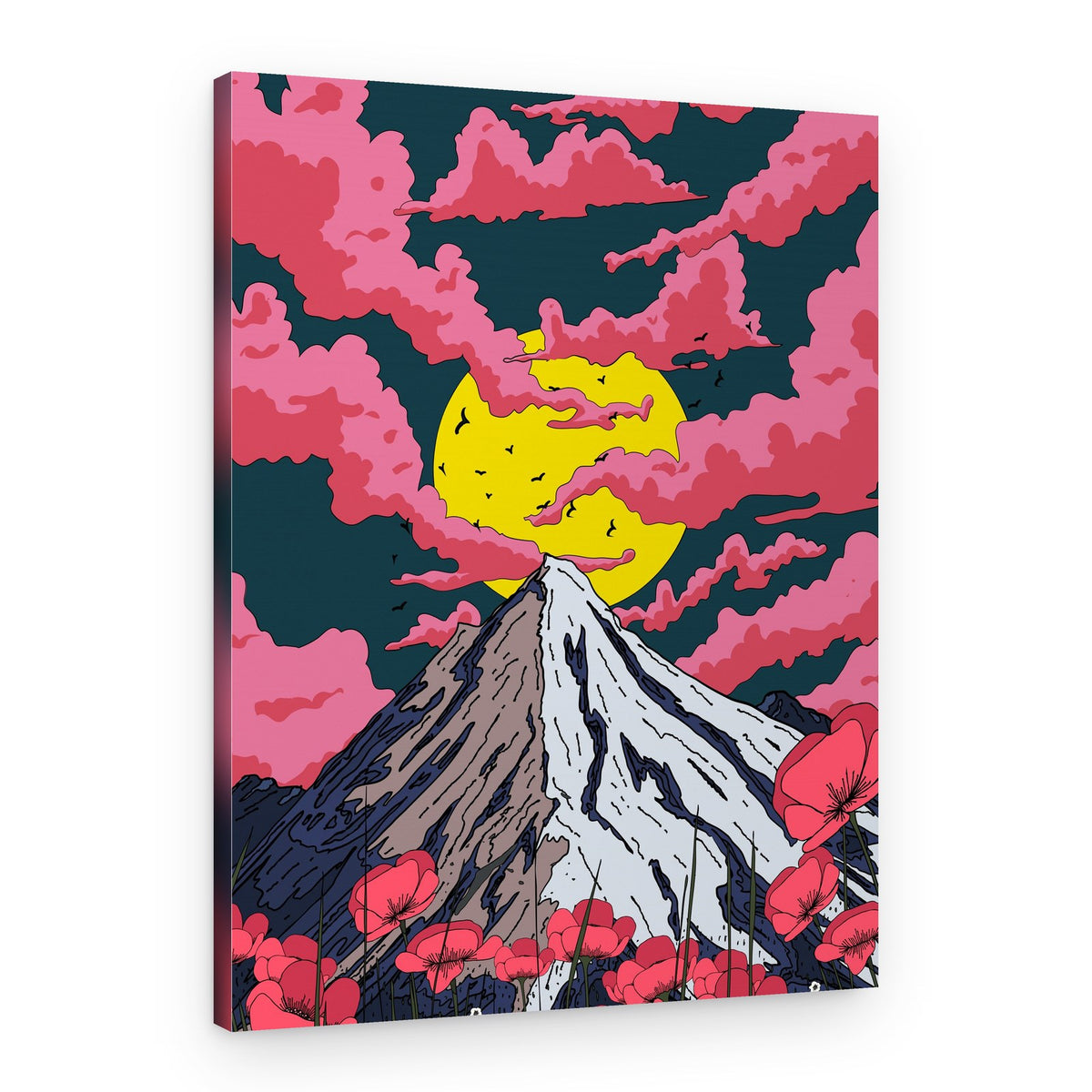 Vibrant Mountain Poppies – Canvas Print