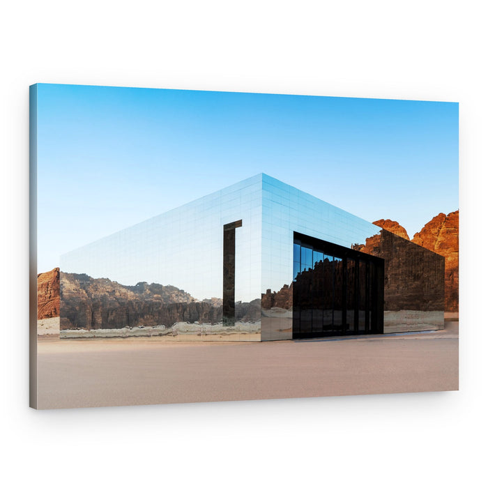 Mirrored Desert Architecture – Canvas Print