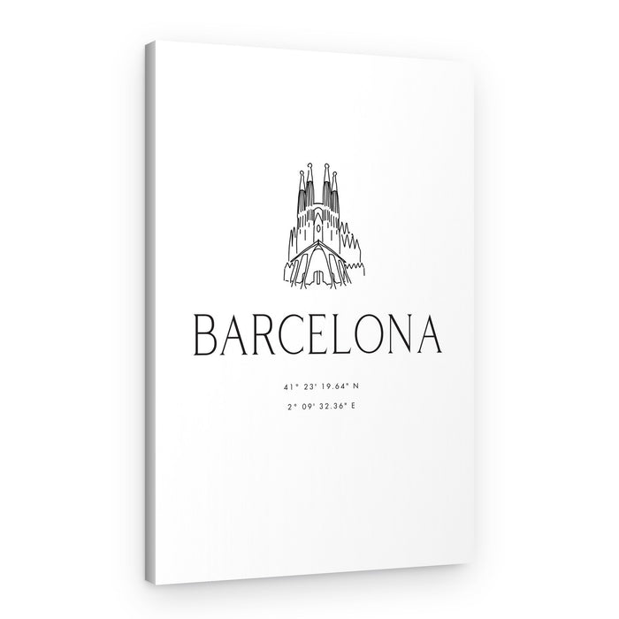 Barcelona Sagrada Familia Sketch – Canvas Print