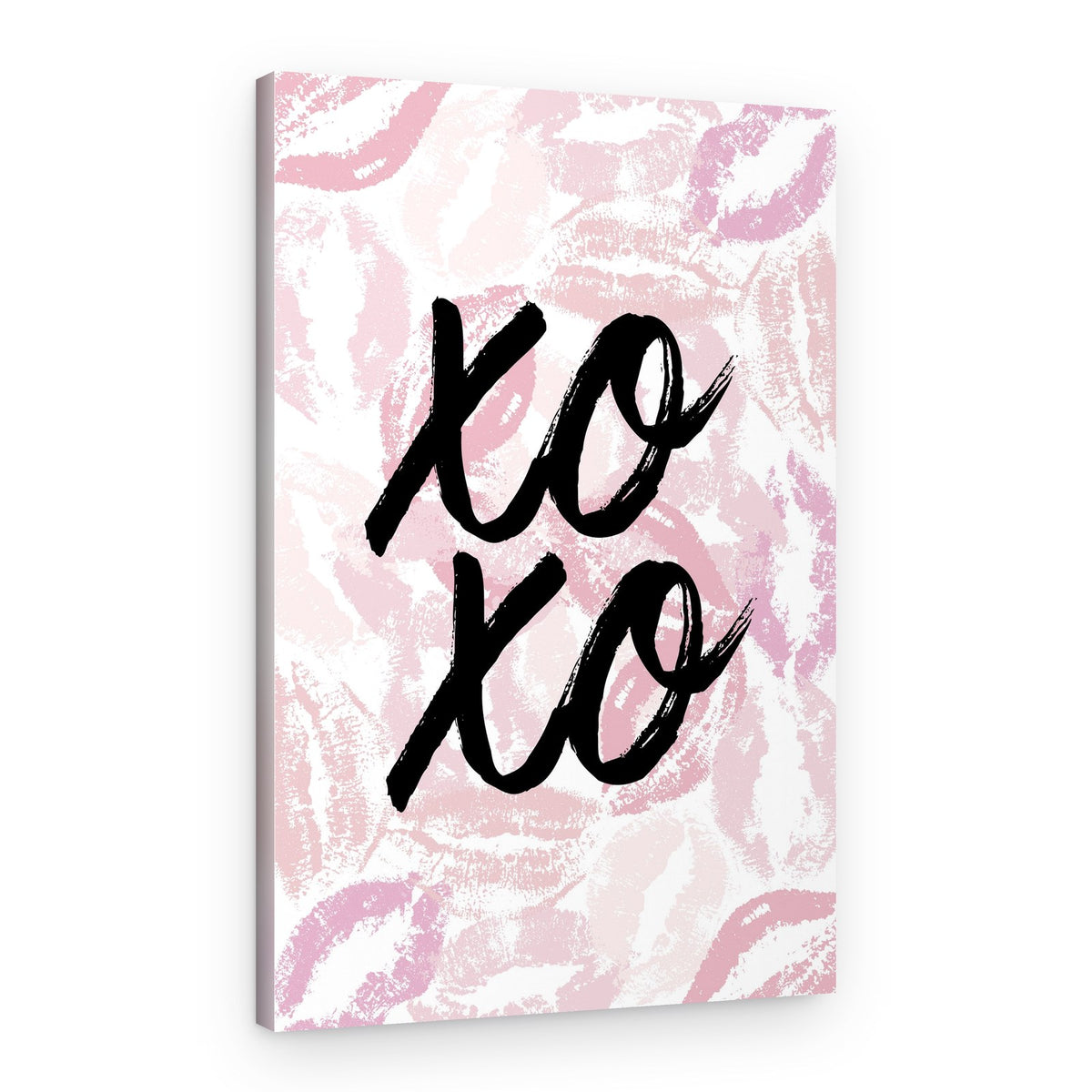 Pink Kisses XOXO – Canvas Print