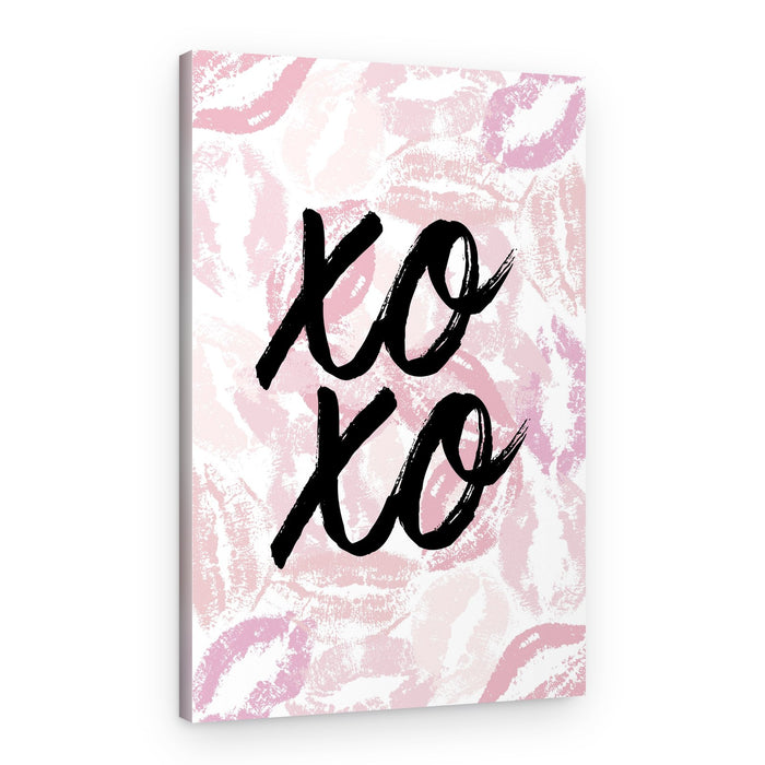 Pink Kisses XOXO – Canvas Print