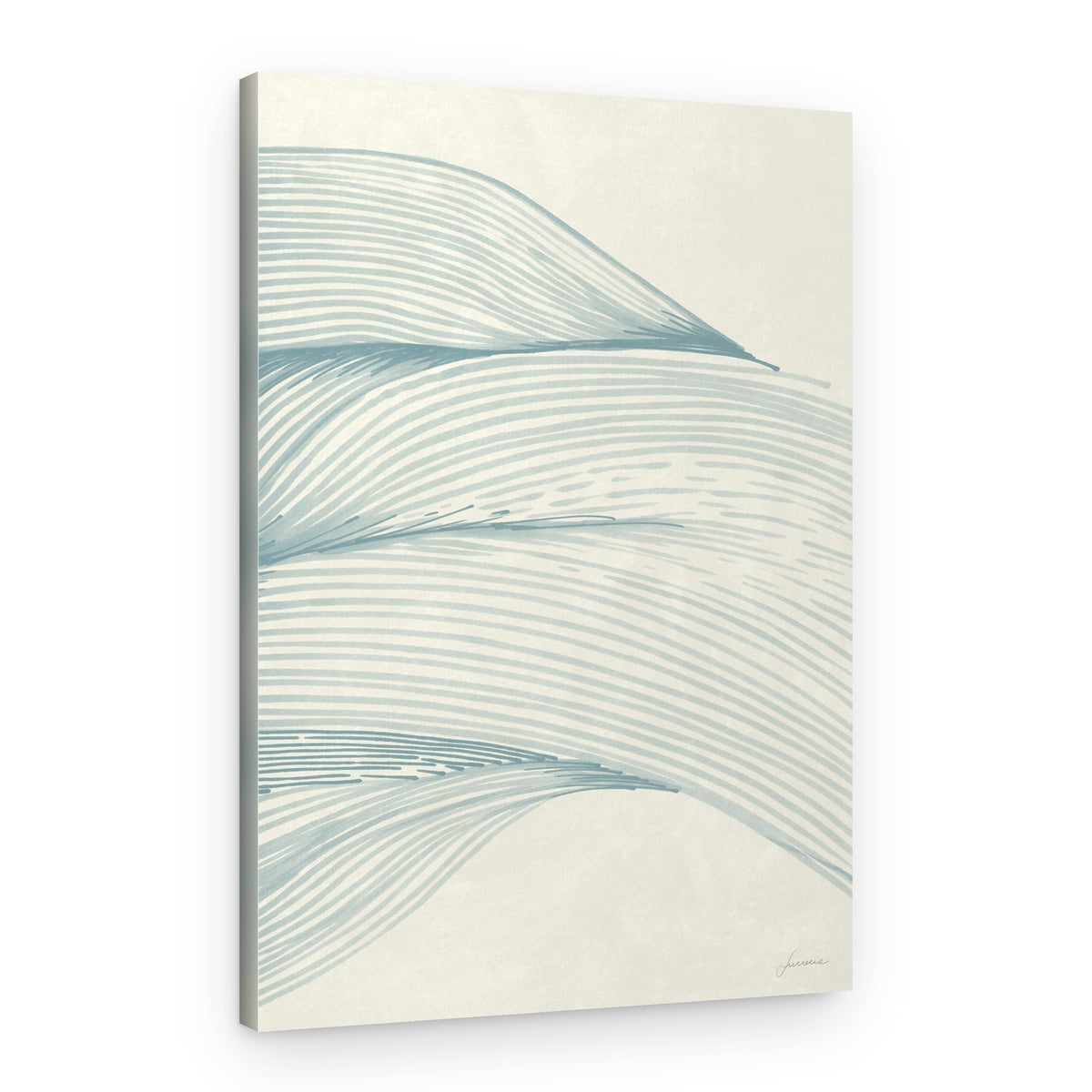 Flowing Blue Lines – Canvas Print