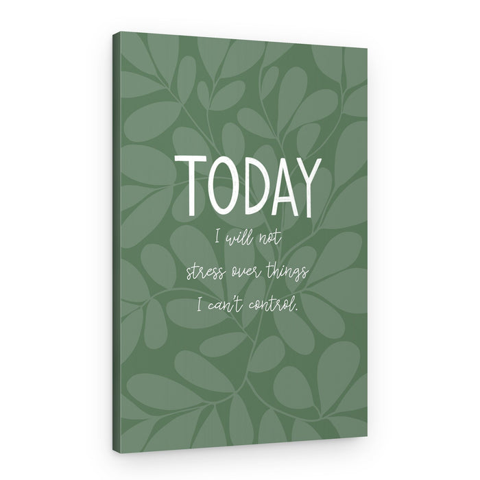 Inspirational Green Leaf Quote – Canvas Print