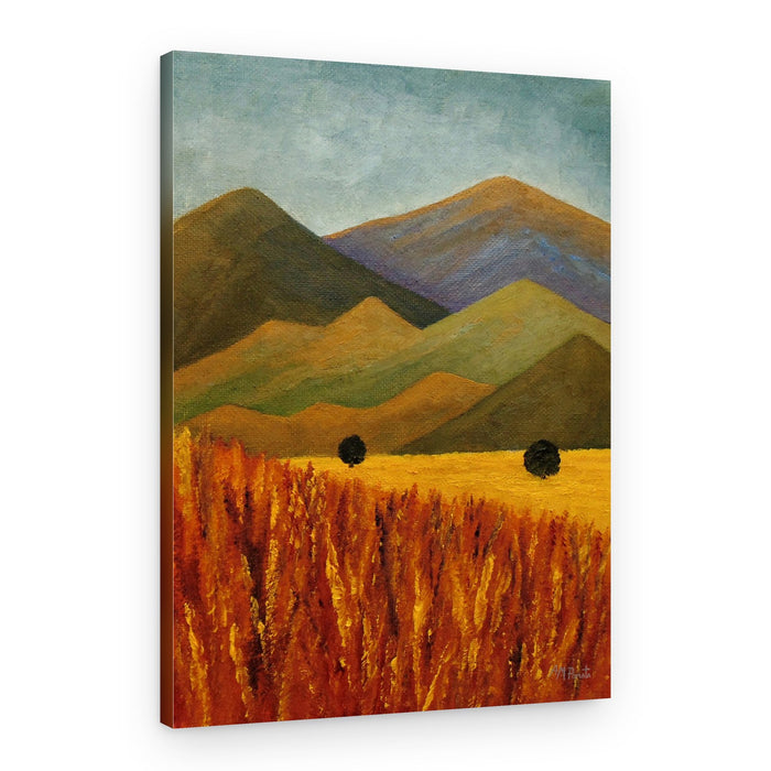 Golden Field Mountains – Canvas Print