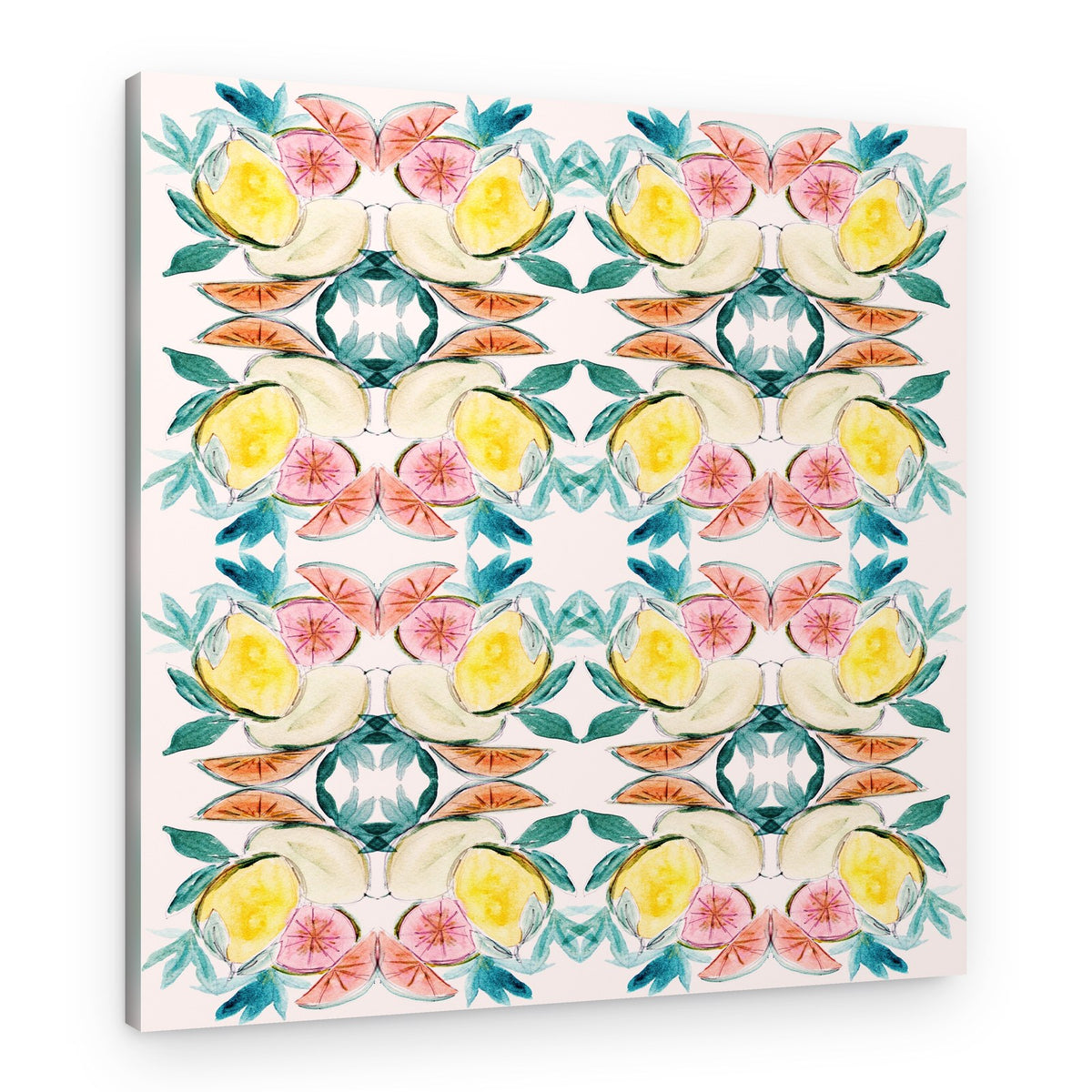Vibrant Citrus Pattern – Canvas Print
