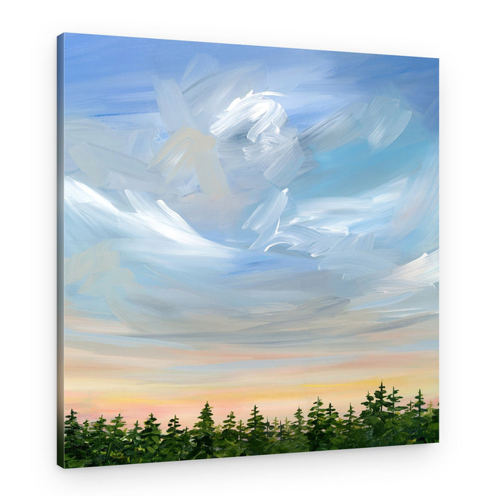 Cloudscape Forest Glow – Canvas Print