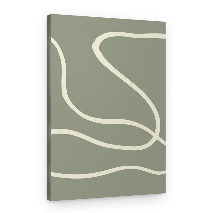 Fluid Sage Lines – Canvas Print