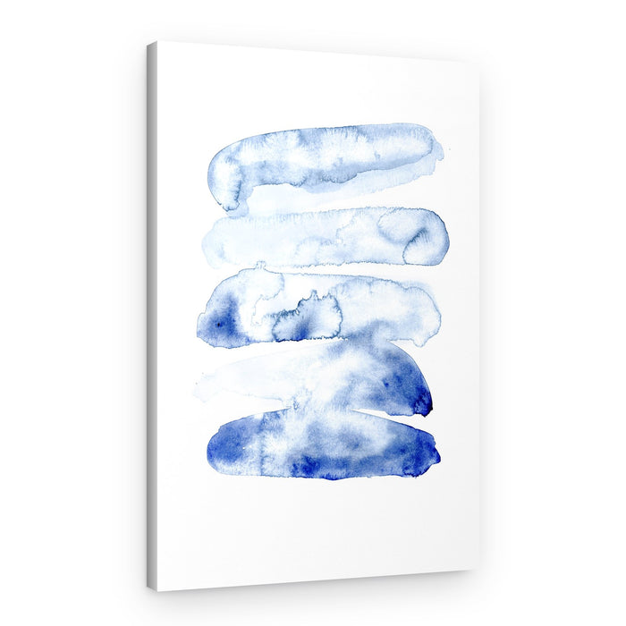 Fluid Blue Strokes – Canvas Print