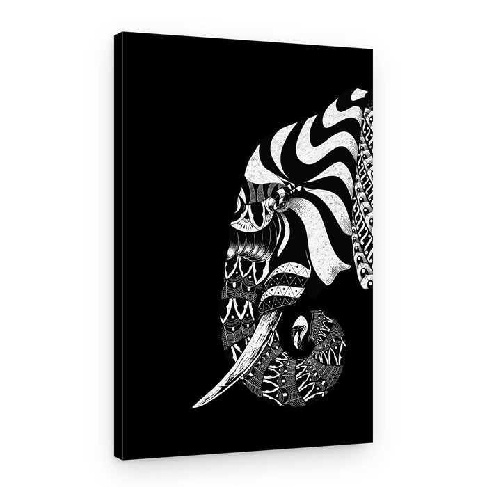 Ornate Tribal Elephant – Canvas Print