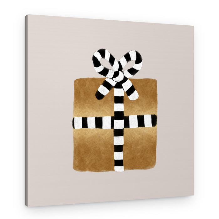 Striped Gift Box – Canvas Print