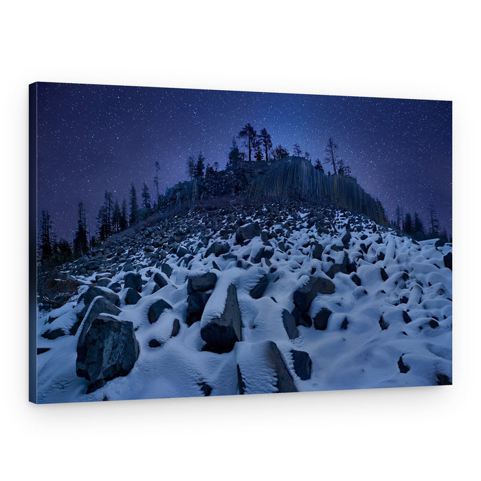 Starry Winter Basalt – Canvas Print