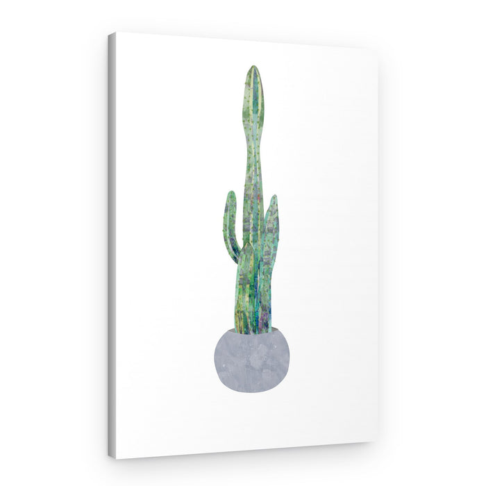 Vibrant Potted Cactus – Canvas Print