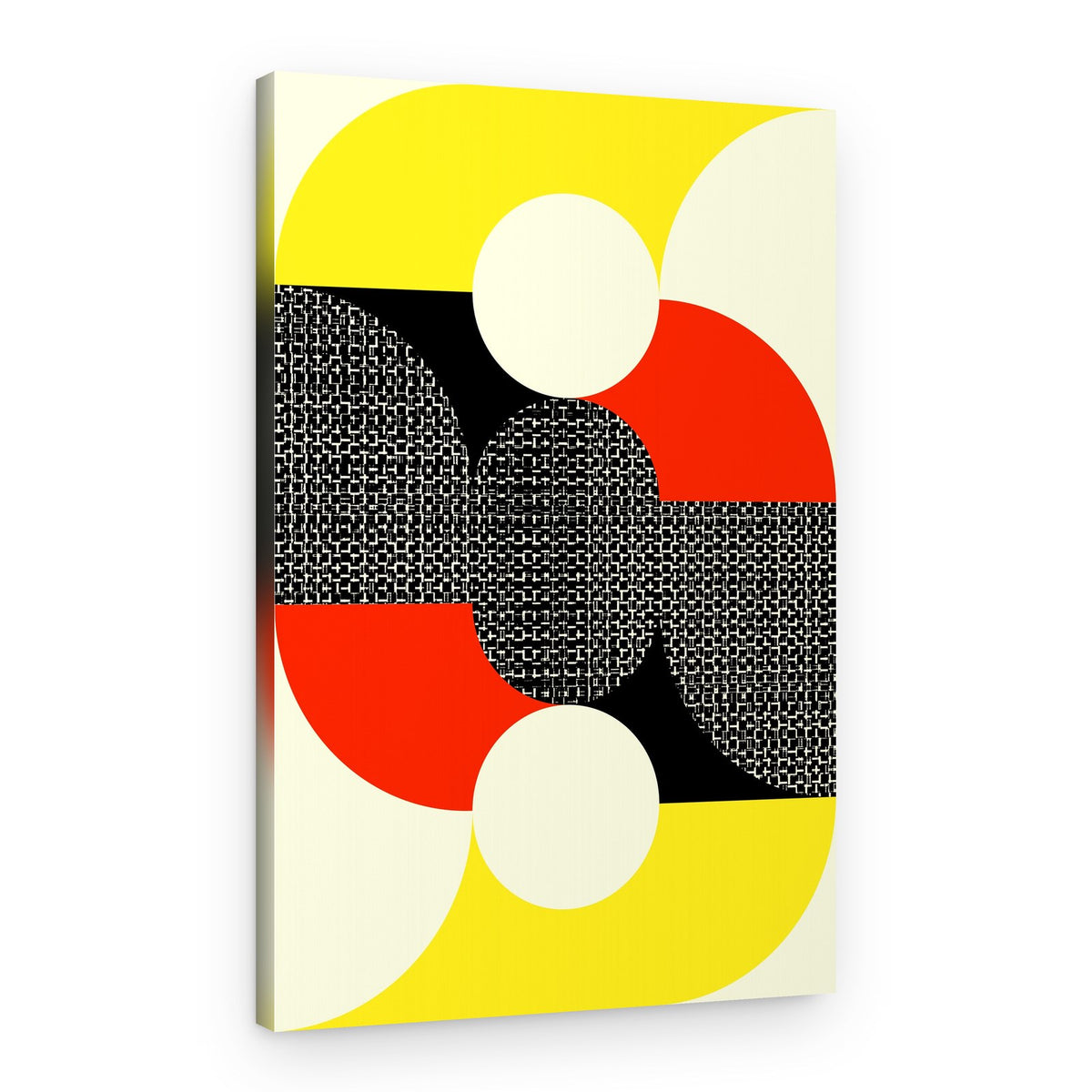 Midcentury Color Block Circles – Canvas Print