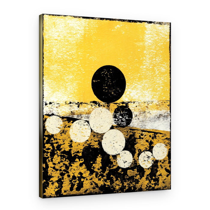 Black Sun Golden Circles – Canvas Print