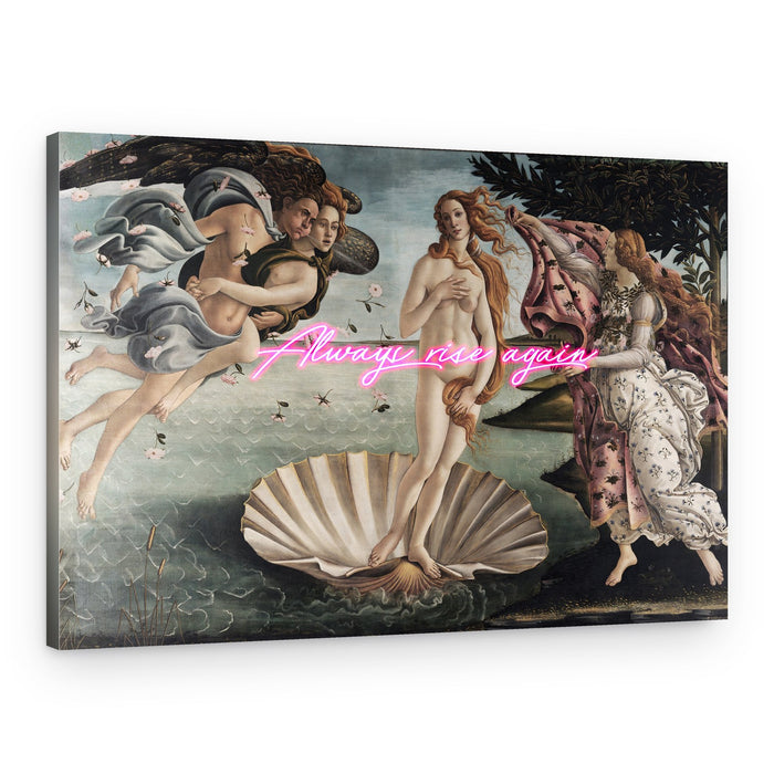 Venus Rising Neon Quote – Canvas Print