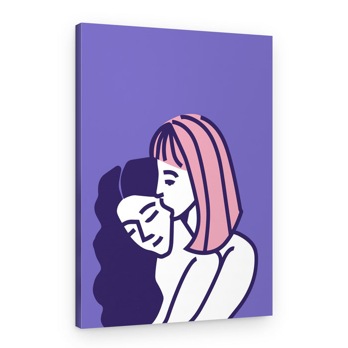 Gentle Forehead Kiss – Canvas Print