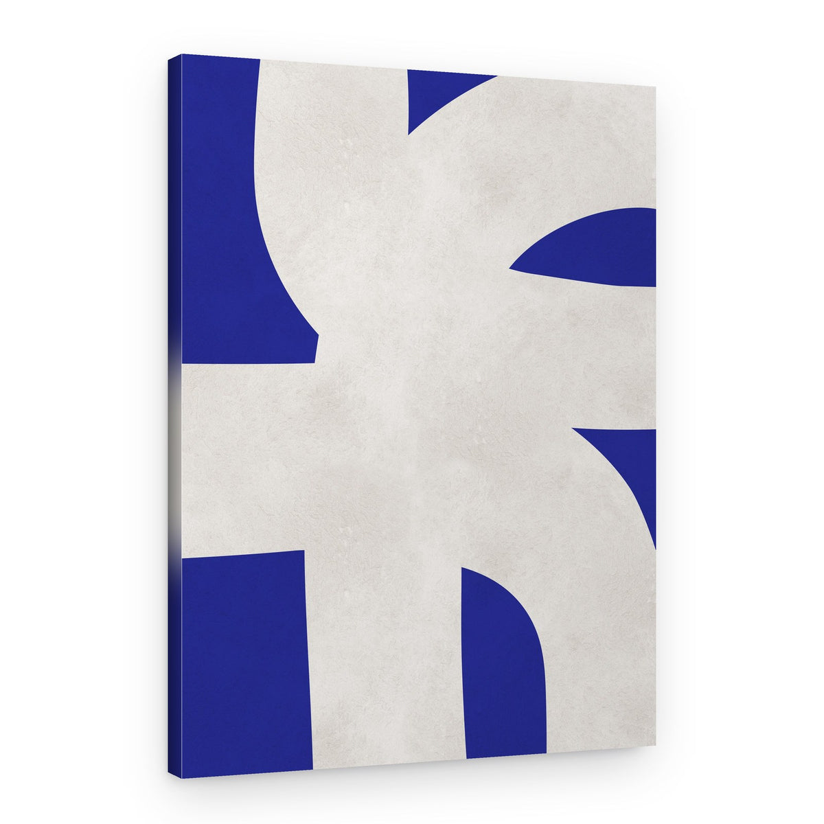 Fluid White Shapes – Canvas Print