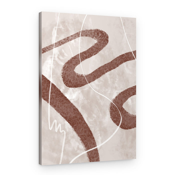 Earthy Abstract Lines – Canvas Print