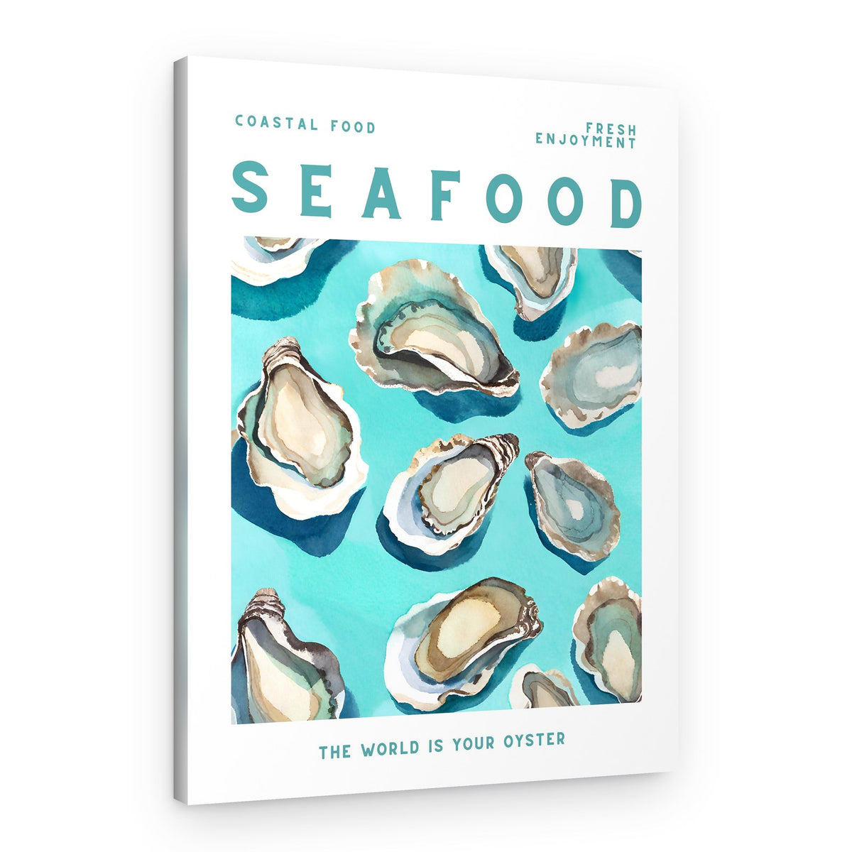 Fresh Coastal Oysters – Canvas Print