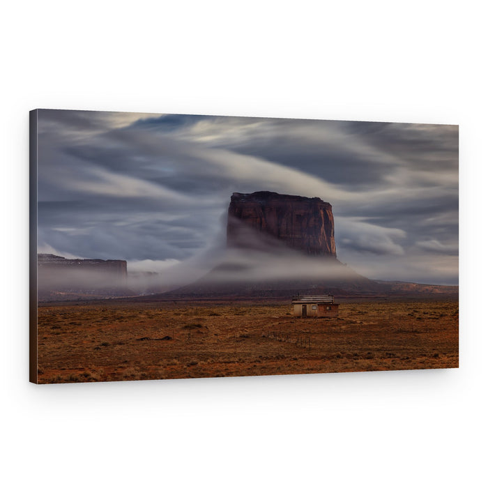 Misty Desert Mesa – Canvas Print